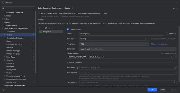 Cmake setup
